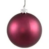 10 Inch Plum Matte Round Ornament UV Resistant