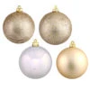 10 Inch Champagne Assorted Christmas Ball Ornament - 4 Per Set 1 10 Inch Champagne Assorted Christmas Ball Ornament - 4 Per Set -Winter Decor Hub n592538da