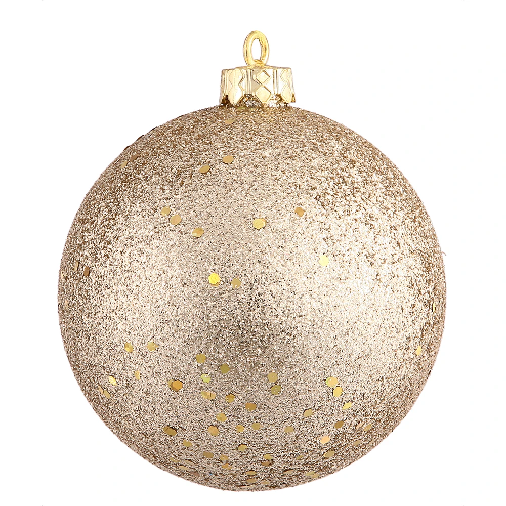 10 Inch Champagne Sequin Ball Christmas Ornament 3 10 Inch Champagne Sequin Ball Christmas Ornament