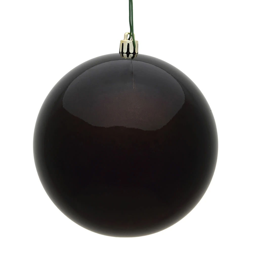 10 Inch Chocolate Candy Artificial Christmas Ball Ornament - UV Drilled Cap 3 10 Inch Chocolate Candy Artificial Christmas Ball Ornament - UV Drilled Cap