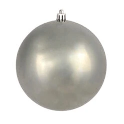 12 Inch Limestone Shiny Christmas Ball Ornament With UV Drilled Cap