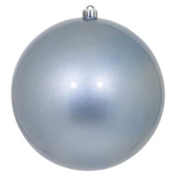 12 Inch Periwinkle Candy Christmas Ball Ornament With UV Drilled Cap
