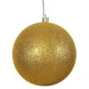 12 Inch Antique Gold Glitter Round Christmas Ball Ornament Shatterproof UV -Winter Decor Hub n593030dg