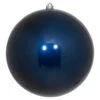12 Inch Midnight Blue Candy Christmas Ball Ornament With UV Drilled Cap -Winter Decor Hub n593031dcv