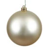 12 Inch Champagne Matte Round Christmas Ball Ornament Shatterproof UV 1 12 Inch Champagne Matte Round Christmas Ball Ornament Shatterproof UV -Winter Decor Hub n593038dmv