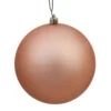 12 Inch Rose Gold Matte Round Christmas Ball Ornament Shatterproof UV -Winter Decor Hub n593058dmv