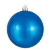 15.75 Inch Blue Shiny Round Christmas Ball Ornament Shatterproof UV -Winter Decor Hub n594002dsv