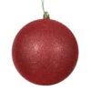 15.75 Inch Red Glitter Round Christmas Ball Ornament Shatterproof UV 2 15.75 Inch Red Glitter Round Christmas Ball Ornament Shatterproof UV -Winter Decor Hub n594003dg