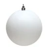 15.75 Inch Snow White Matte Round Christmas Ball Ornament Shatterproof UV 1 15.75 Inch Snow White Matte Round Christmas Ball Ornament Shatterproof UV -Winter Decor Hub n594011dmv