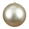 15.75 Inch Champagne Glitter Round Christmas Ball Ornament Shatterproof 2 15.75 Inch Champagne Glitter Round Christmas Ball Ornament Shatterproof -Winter Decor Hub n594038dmv
