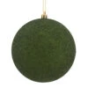 15.75 Inch Moss Green Glitter Round Christmas Ball Ornament Shatterproof UV -Winter Decor Hub n594064dg