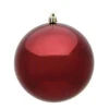 15.75 Inch Burgundy Shiny Round Christmas Ball Ornament Shatterproof UV -Winter Decor Hub n594065dsv