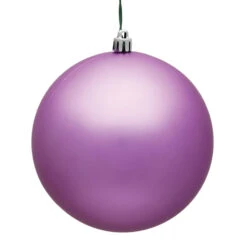 15.75 Inch Orchid Pink Matte Round Christmas Ball Ornament Shatterproof UV