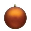 15.75 Inch Copper Matte Round Christmas Ball Ornament Shatterproof UV