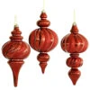10 Inch Burgundy Finals Assorted Finishes 3 Per Set -Winter Decor Hub o120605