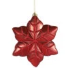 8 Inch Burgundy Snowflake Ornament 4 Per Set -Winter Decor Hub o121805
