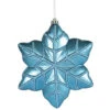 8 Inch Turquoise Snowflake Ornament 4 Per Set -Winter Decor Hub o121812
