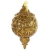 12 Inch Antique Gold Shiny Embossed Antique Finish Christmas Ball Ornament -Winter Decor Hub o128019
