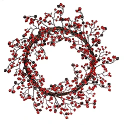 22 Inch Red And Burgundy Mixed Berry Wreath 3 22 Inch Red And Burgundy Mixed Berry Wreath