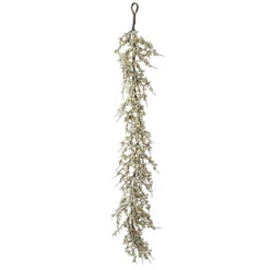 60 Inch White Fall Wild Berry Artificial Wedding Garland Unlit Weather Resistant