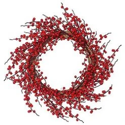 26 Inch Red Wild Berry Outdoor Wreath