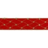 30 Foot Red Velvet Diamond Net Ribbon -Winter Decor Hub q130113