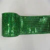 4 Inch X 10 Yard Green Mesh Metallic Check Christmas Ribbon -Winter Decor Hub q140204
