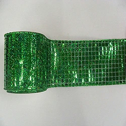 6 Inch X 10 Yard Green Mesh Metallic Check Christmas Ribbon 3 6 Inch X 10 Yard Green Mesh Metallic Check Christmas Ribbon