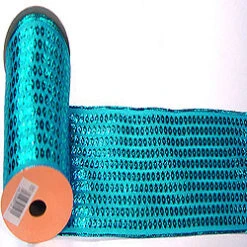 30 Foot Turquoise Dot Ribbon 2.5 Inch Width