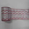 30 Foot White Red And Silver Swirl Dots Ribbon -Winter Decor Hub q141730