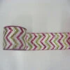 30 Foot White Lime And Fushia Chevron Ribbon -Winter Decor Hub q141958