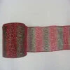 30 Foot Red And Green Glitter Swirl Mesh Ribbon 4 Inch Width -Winter Decor Hub q142709