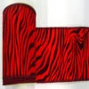 30 Foot Red And Burgundy Velvet Zebra Ribbon 4 Inch Width -Winter Decor Hub q143189