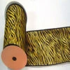 30 Foot Gold Lame Velvet Black Zebra Ribbon 6 Inch Width