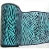 30 Foot Teal Lame Velvet Black Zebra Ribbon 2.5 Inch Width 2 30 Foot Teal Lame Velvet Black Zebra Ribbon 2.5 Inch Width -Winter Decor Hub q143849