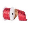 30 Foot Red Diamond Gold Ribbon 6 Inch Width -Winter Decor Hub q145019