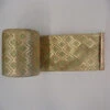 30 Foot Gold And Sage Diamond Lame Fabric Ribbon 6 Inch Width