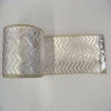 30 Foot Silver And White Chevron Lame Ribbon 2.5 Inch Width 1 30 Foot Silver And White Chevron Lame Ribbon 2.5 Inch Width -Winter Decor Hub q145721