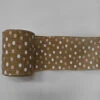30 Foot Natural Mesh White Glitter Polka Dot Ribbon 4 Inch Width -Winter Decor Hub q146025