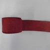 30 Foot Deep Red Mesh Silver Ribbon 4 Inch Width -Winter Decor Hub q146247