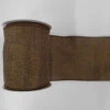 30 Foot Brown Mesh Gold Ribbon 2.5 Inch Width -Winter Decor Hub q146255