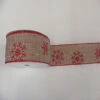 30 Foot Natural Burlap Red Snowflake 2 30 Foot Natural Burlap Red Snowflake -Winter Decor Hub q146723