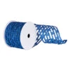 6 Inch X 10 Yard Blue Metallic Rectangle Wired Mesh Christmas Ribbon -Winter Decor Hub q154503