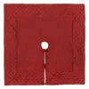 52 Inch Burgundy Quilt Stitch Jewel Square Christmas Tree Skirt